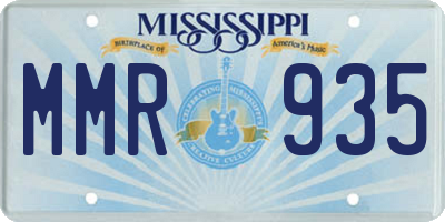 MS license plate MMR935