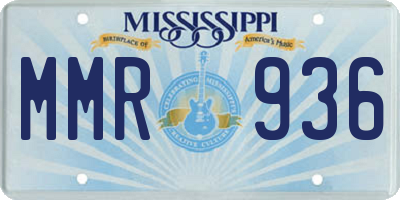 MS license plate MMR936