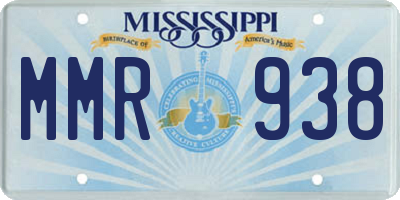 MS license plate MMR938