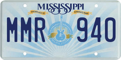 MS license plate MMR940