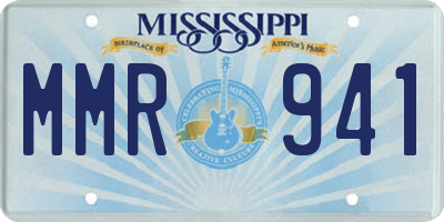 MS license plate MMR941