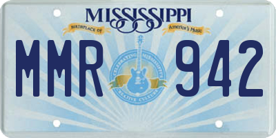 MS license plate MMR942