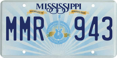 MS license plate MMR943