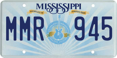 MS license plate MMR945