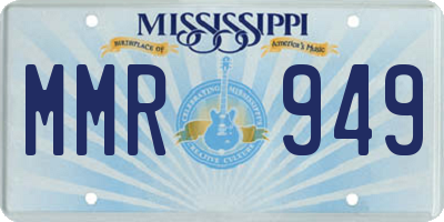 MS license plate MMR949