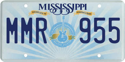 MS license plate MMR955