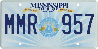 MS license plate MMR957