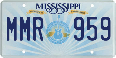 MS license plate MMR959