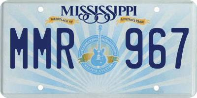 MS license plate MMR967