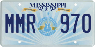 MS license plate MMR970