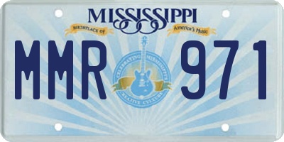 MS license plate MMR971