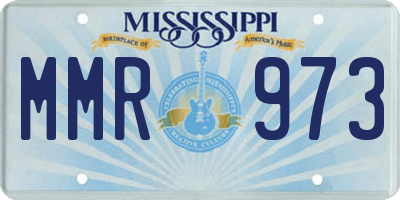 MS license plate MMR973