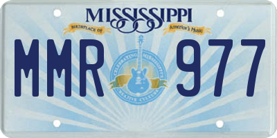 MS license plate MMR977