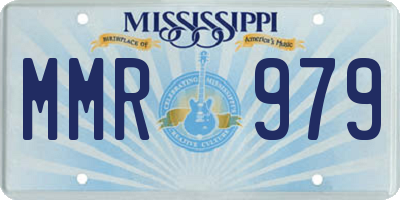 MS license plate MMR979