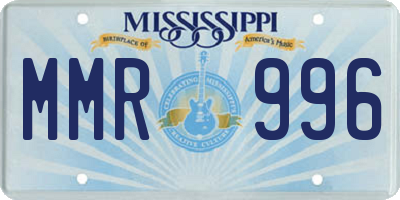 MS license plate MMR996