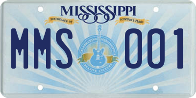 MS license plate MMS001