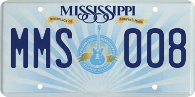 MS license plate MMS008