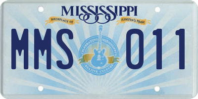 MS license plate MMS011