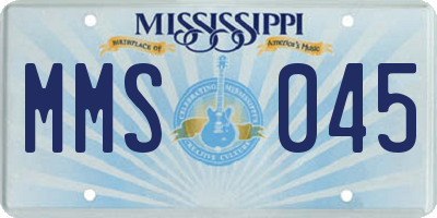MS license plate MMS045
