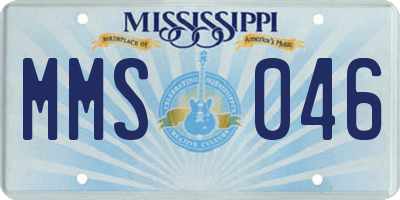 MS license plate MMS046