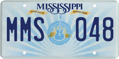 MS license plate MMS048