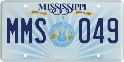 MS license plate MMS049