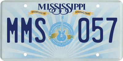 MS license plate MMS057