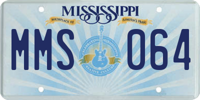 MS license plate MMS064
