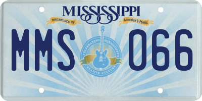 MS license plate MMS066