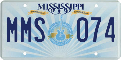 MS license plate MMS074