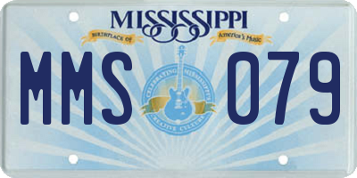 MS license plate MMS079