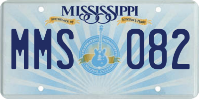 MS license plate MMS082