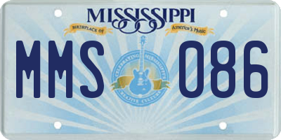 MS license plate MMS086