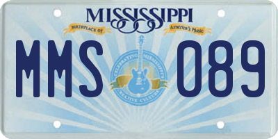 MS license plate MMS089