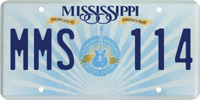 MS license plate MMS114