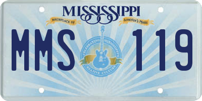 MS license plate MMS119