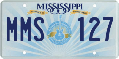 MS license plate MMS127