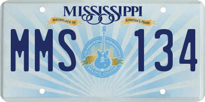 MS license plate MMS134