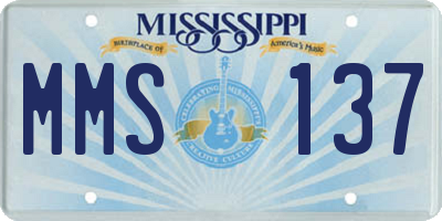 MS license plate MMS137