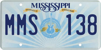 MS license plate MMS138