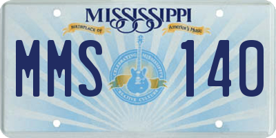 MS license plate MMS140