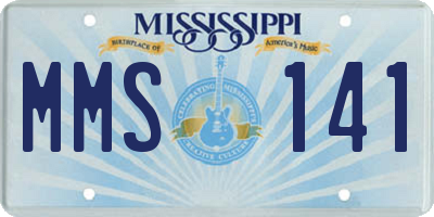 MS license plate MMS141