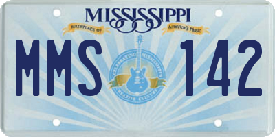 MS license plate MMS142