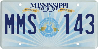 MS license plate MMS143