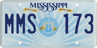 MS license plate MMS173