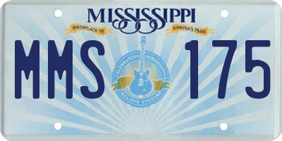 MS license plate MMS175