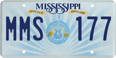 MS license plate MMS177