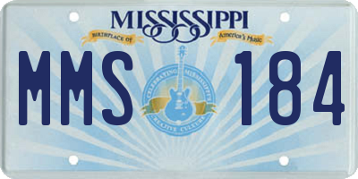 MS license plate MMS184