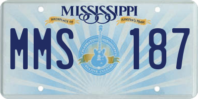 MS license plate MMS187