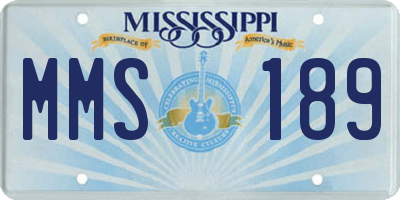 MS license plate MMS189